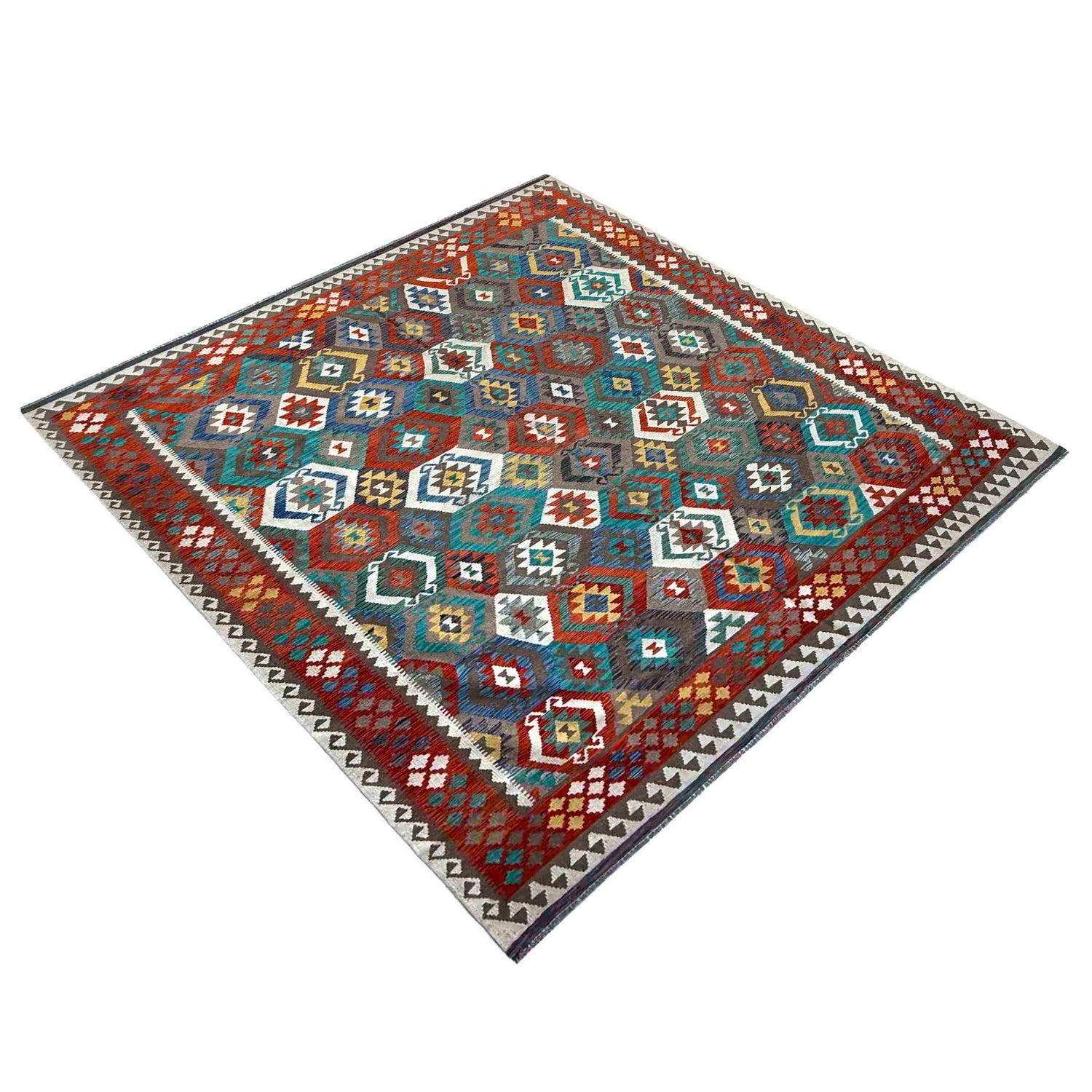Handmade Multi Kilim Geometric 8x10 ft