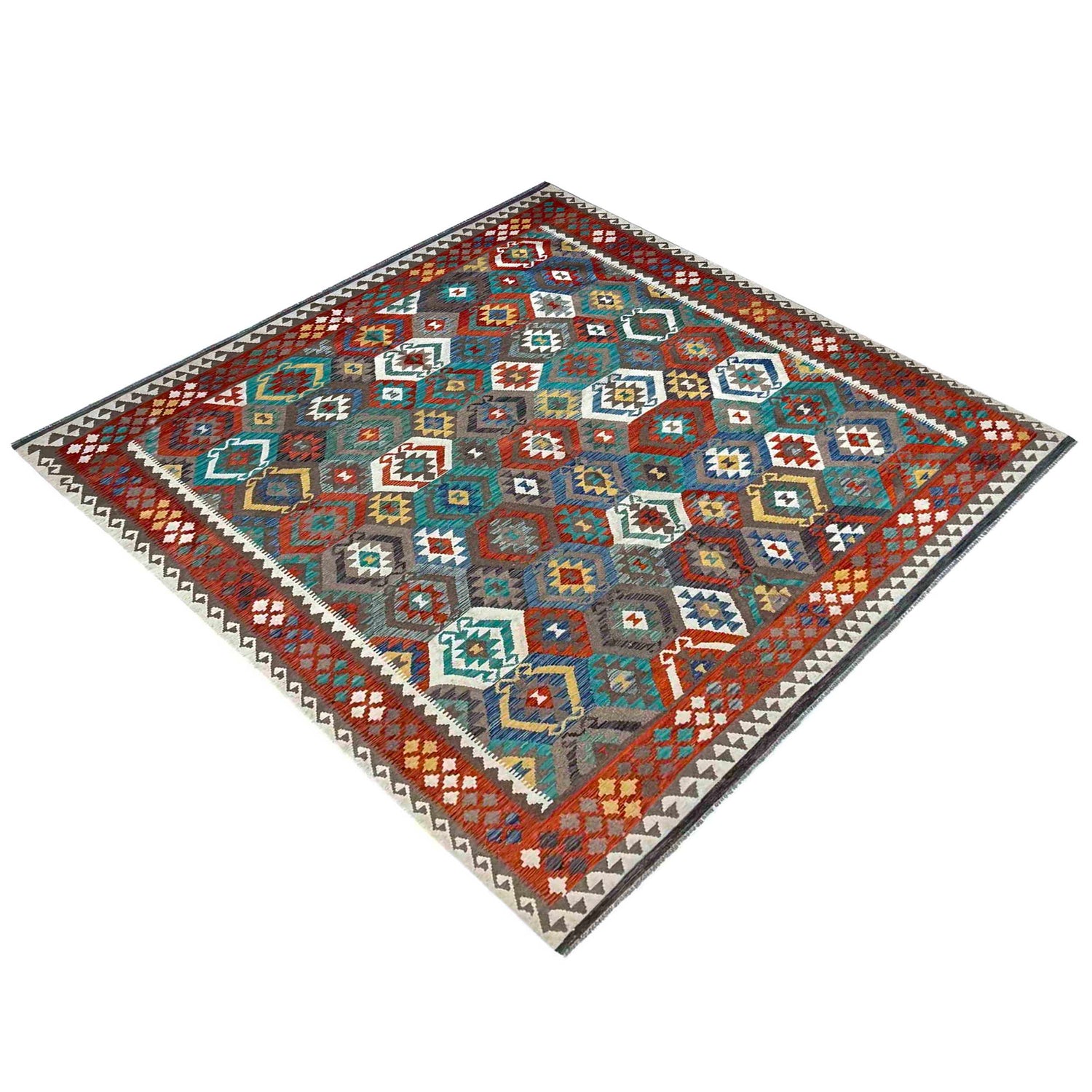 Handmade Multi Kilim Geometric 8x10 ft