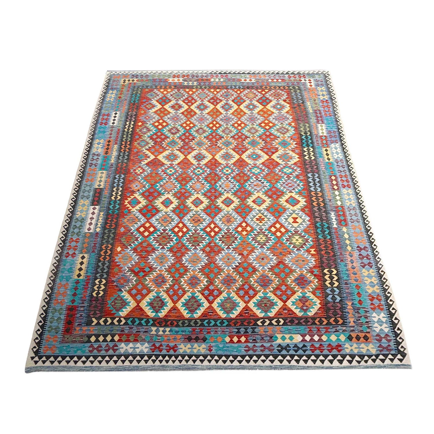 Handmade Multi Kilim Geometric 10x16 ft