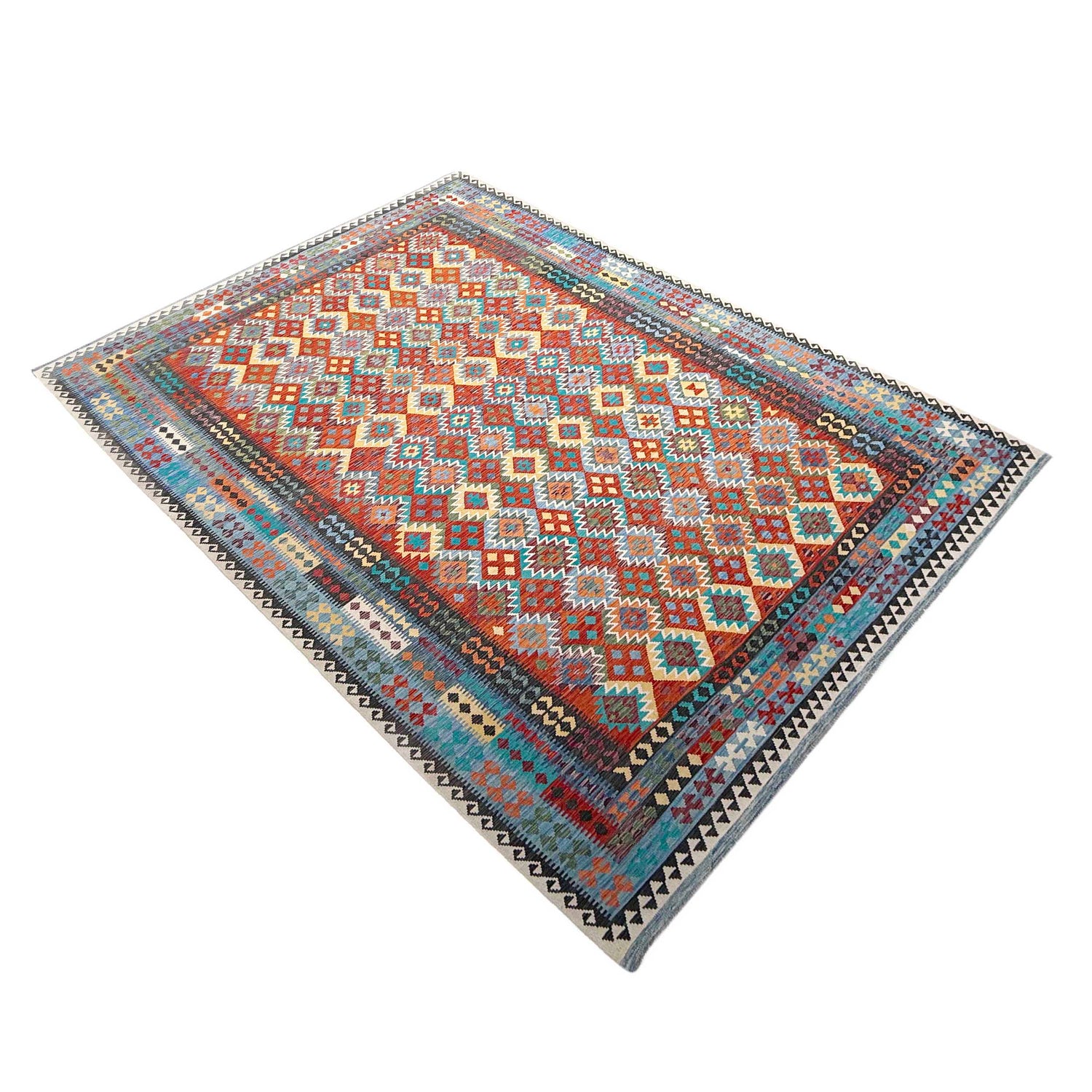 Handmade Multi Kilim Geometric 10x16 ft