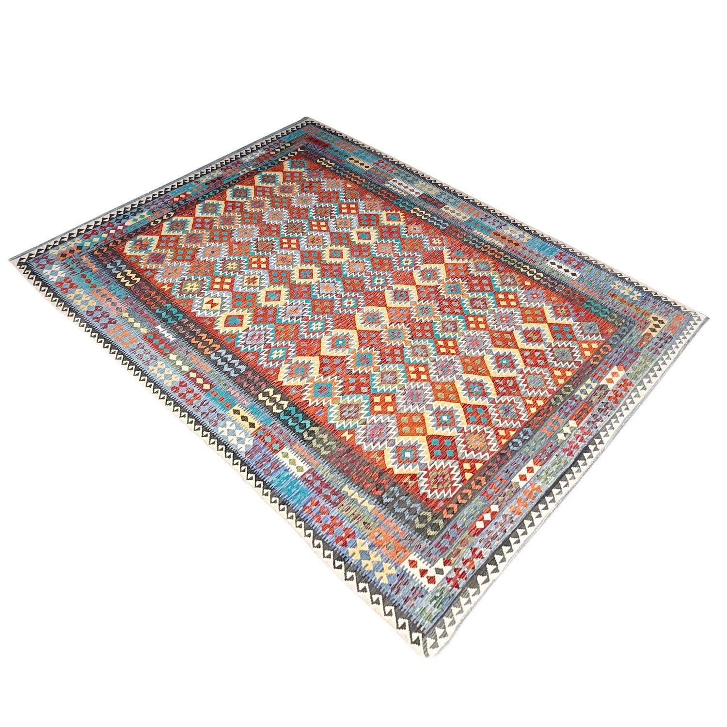 Handmade Multi Kilim Geometric 10x16 ft