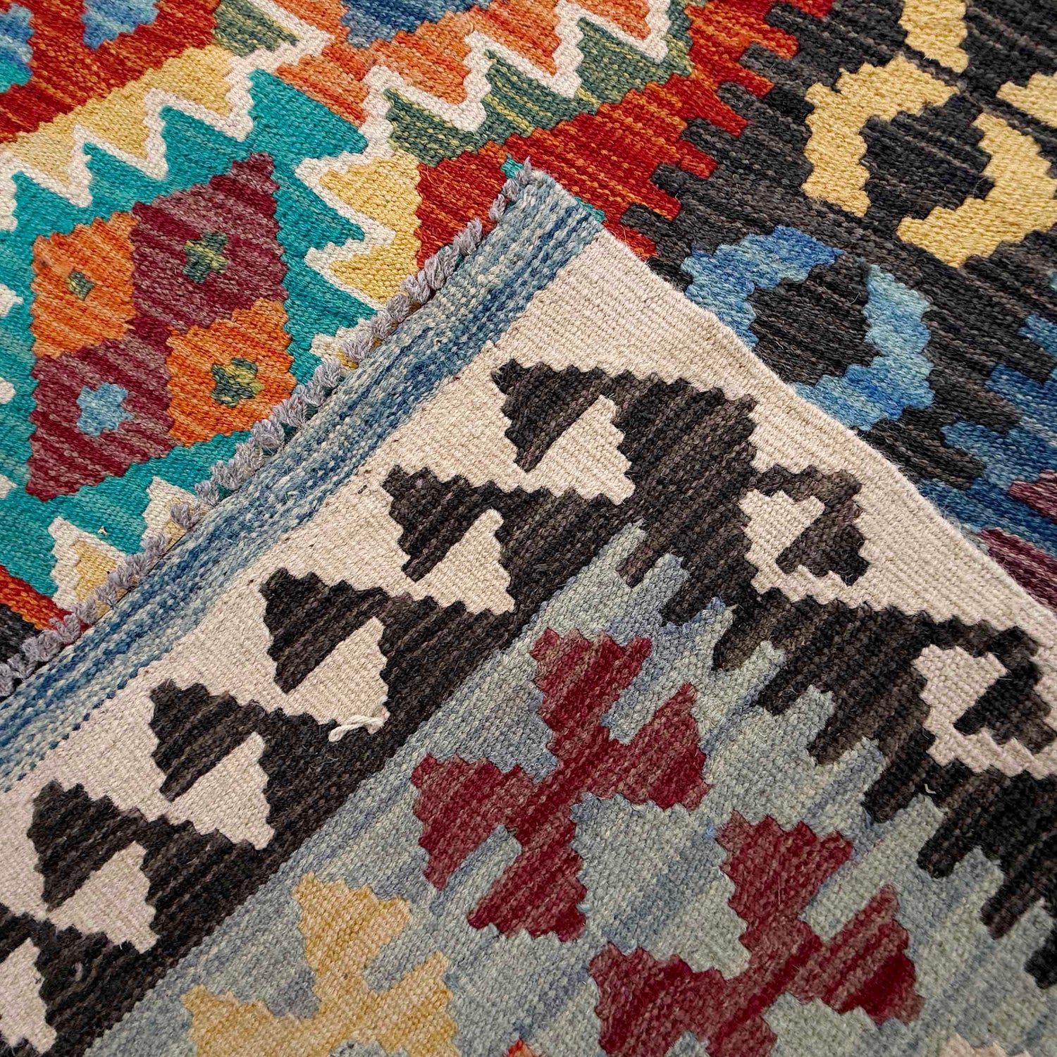 Handmade Multi Kilim Geometric 10x16 ft