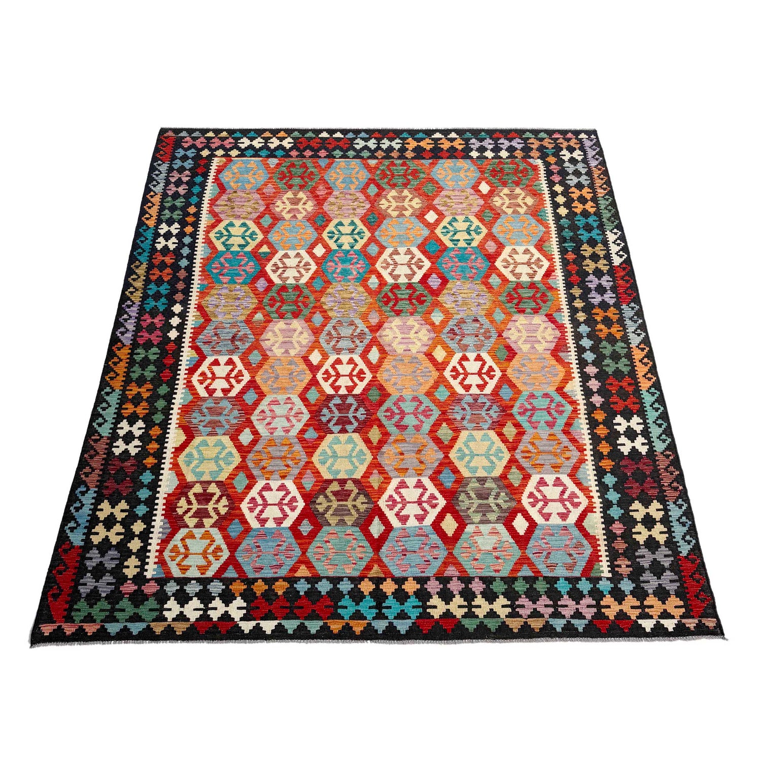 Handmade Multi Kilim Geometric 8x10 ft