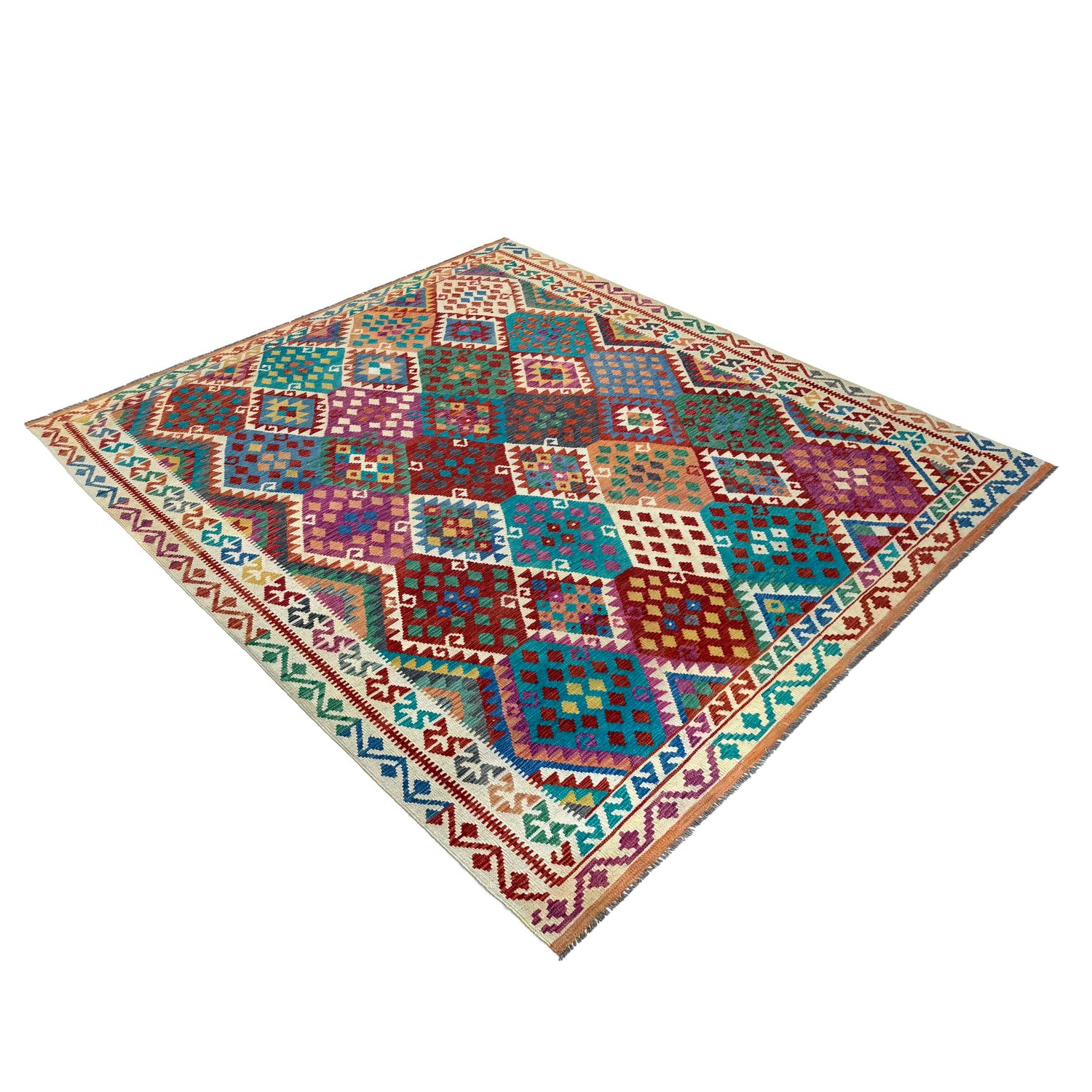 Handmade Multi Kilim Geometric 8x10 ft