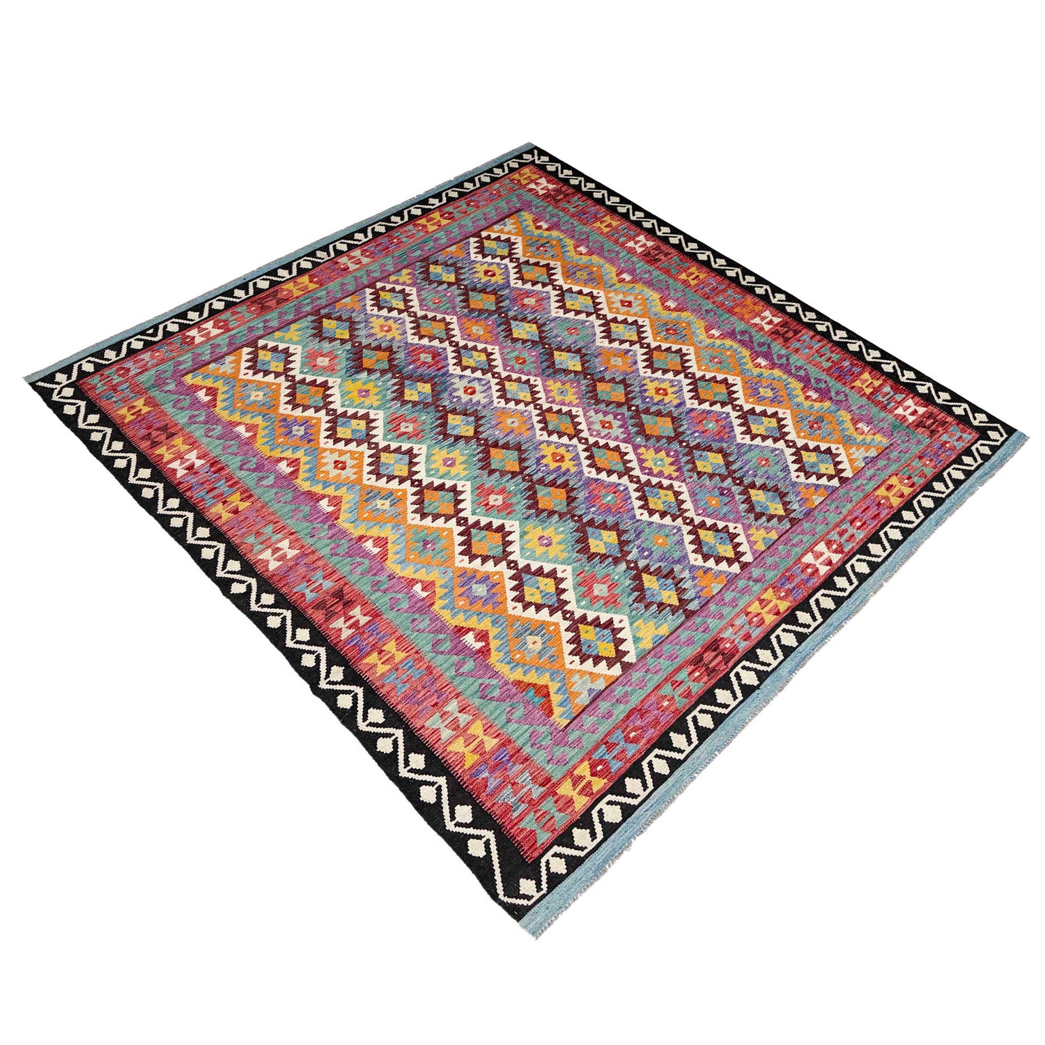 Handmade Multi Kilim Geometric 8x10 ft