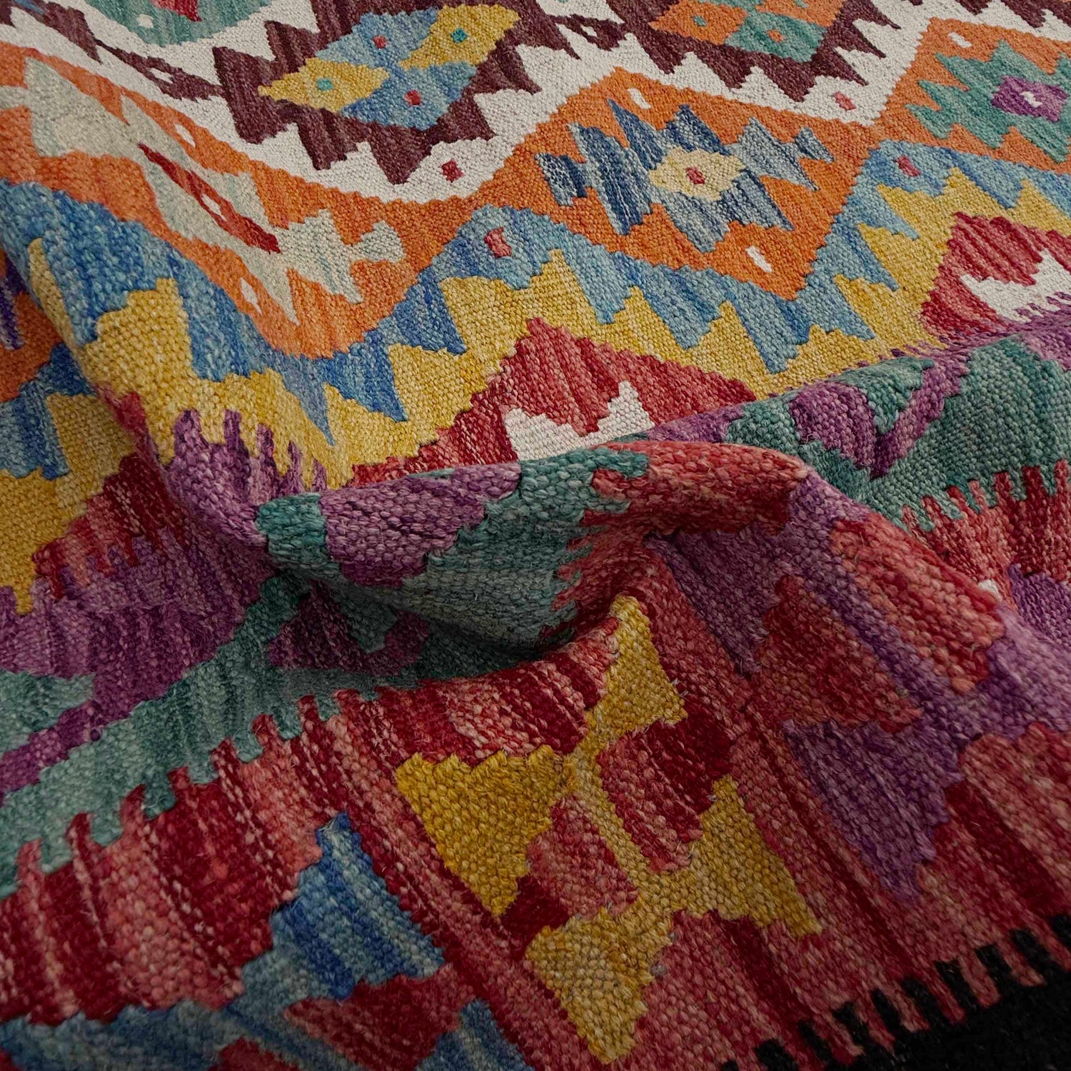 Handmade Multi Kilim Geometric 8x10 ft