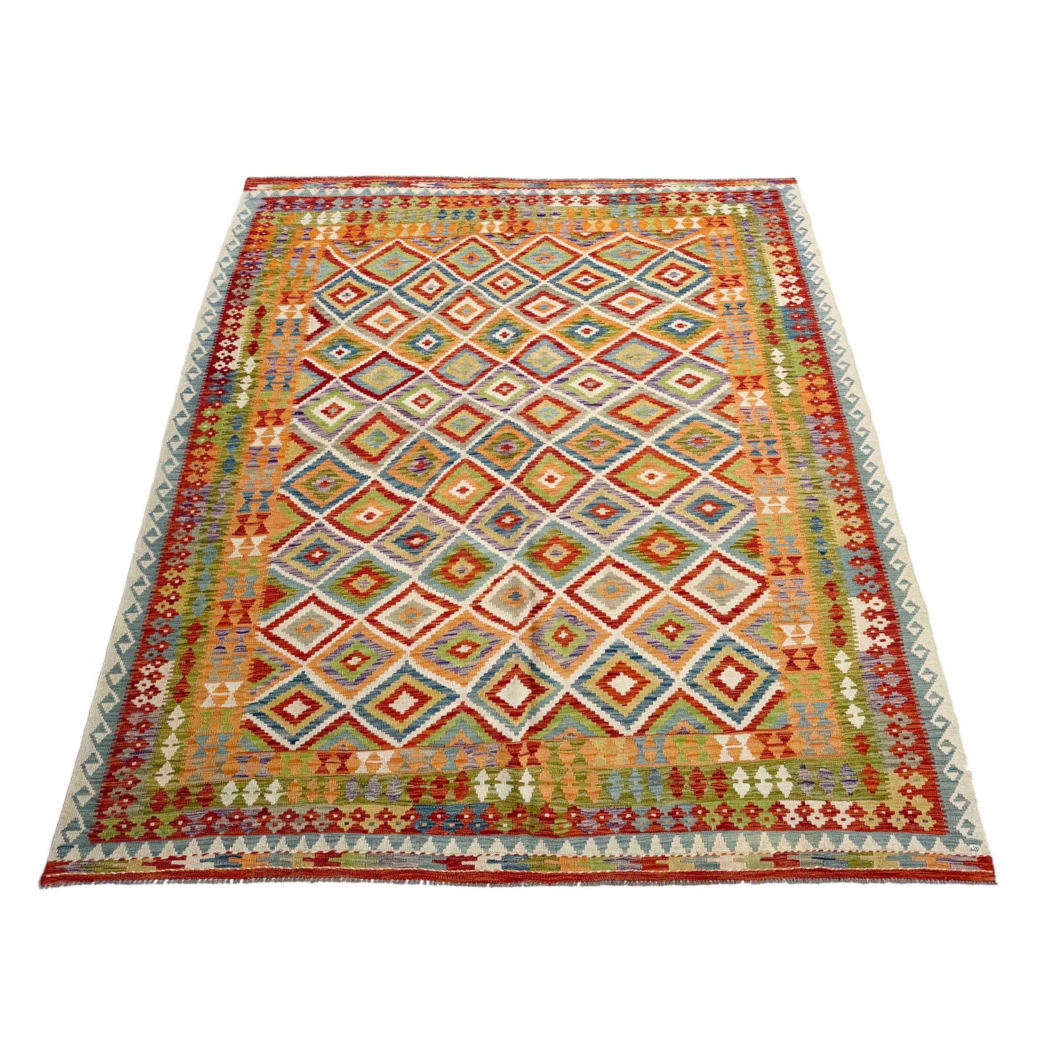 Handmade Multi Kilim Geometric 9x12 ft