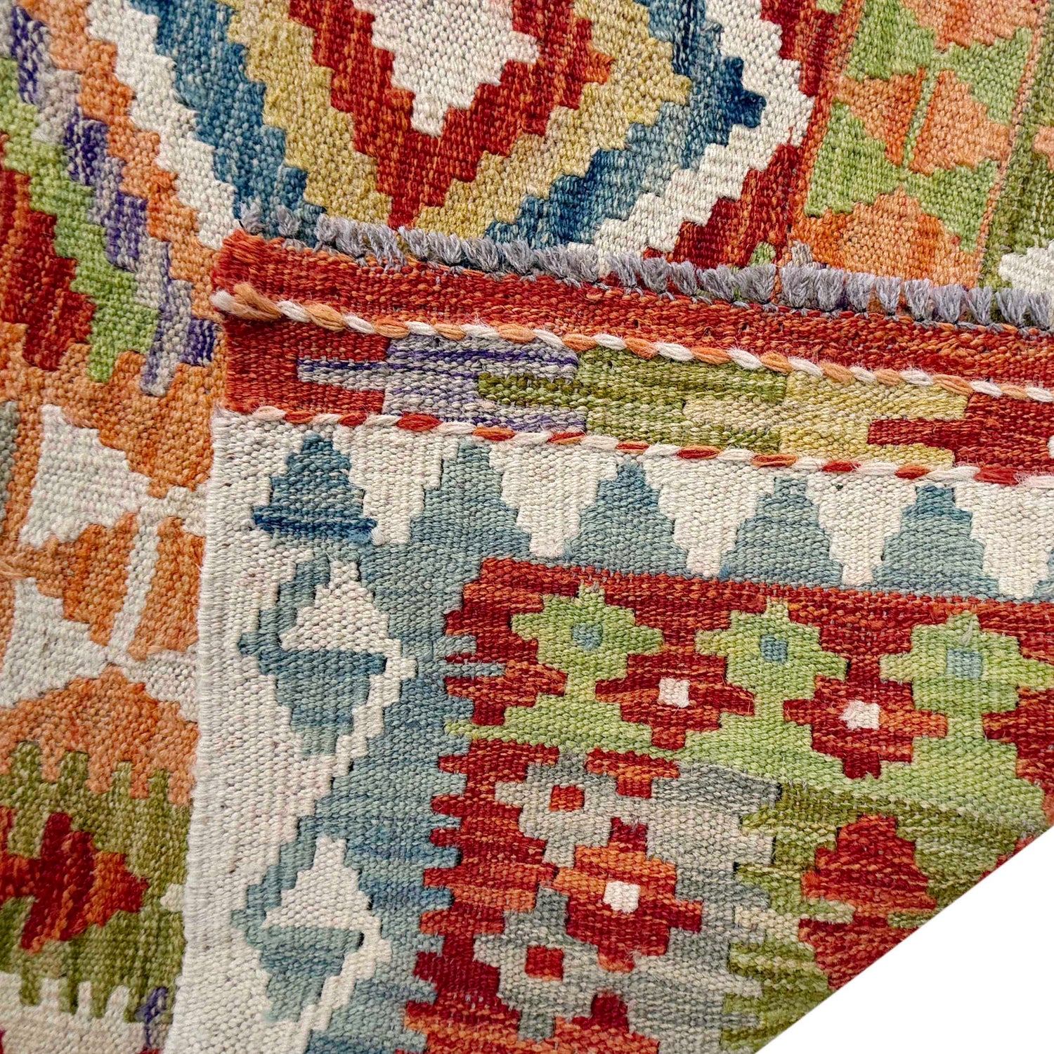 Handmade Multi Kilim Geometric 9x12 ft