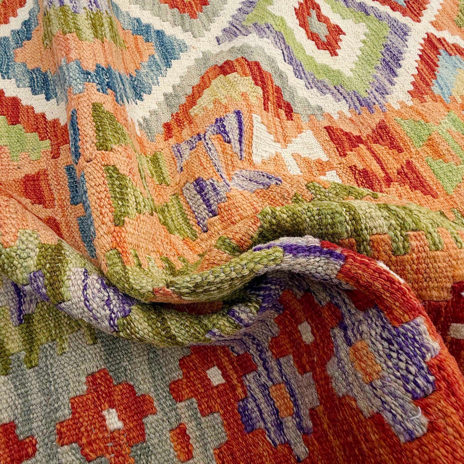 Handmade Multi Kilim Geometric 9x12 ft