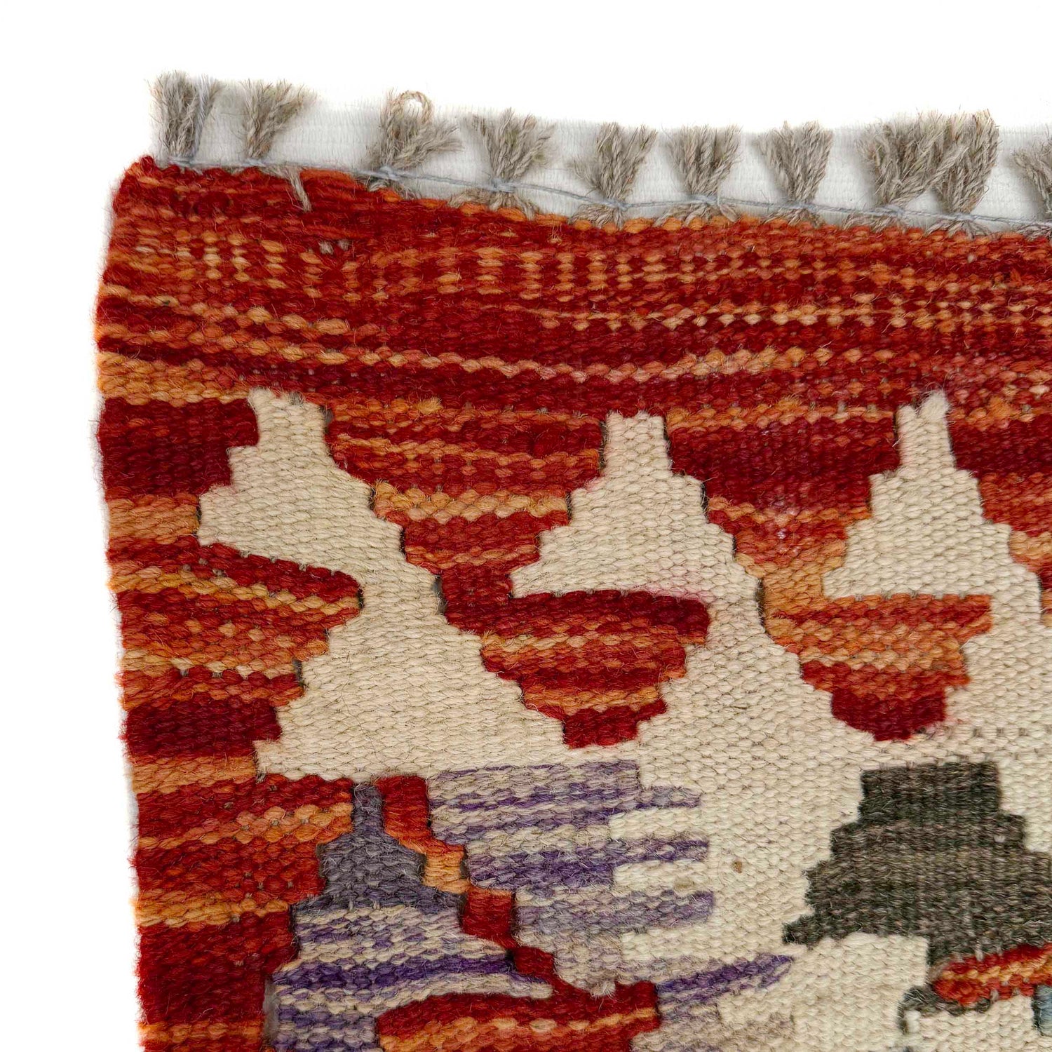 Handmade Multi Kilim Geometric 6' Runner