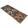 Handmade Multi Kilim Geometric 10' Runner
