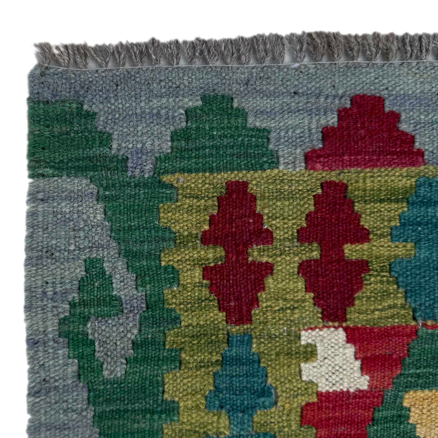 Handmade Multi Kilim Geometric 10' Runner
