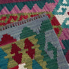 Handmade Multi Kilim Geometric 10' Runner