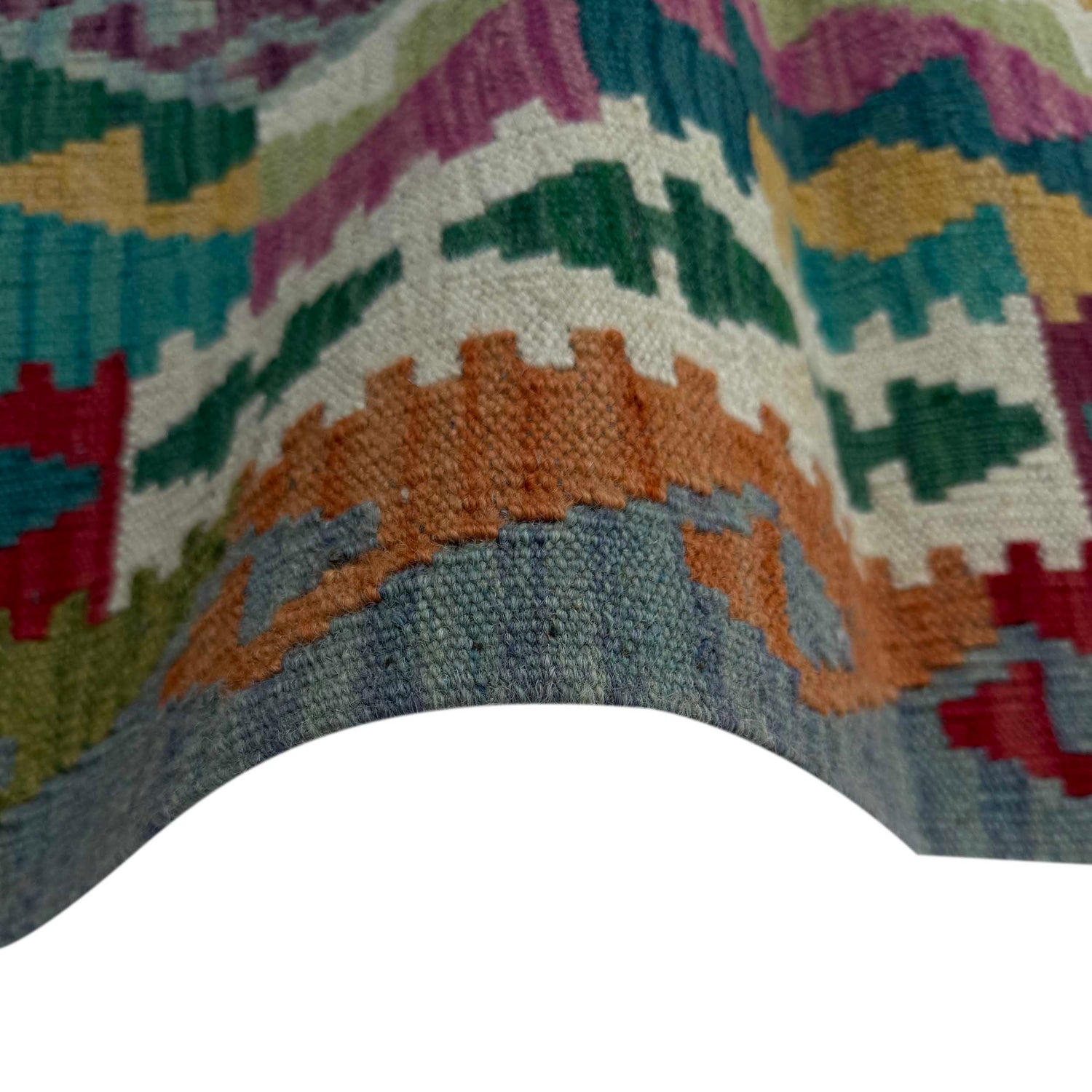 Handmade Multi Kilim Geometric 10' Runner