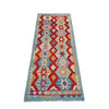 Handmade Multi Kilim Geometric 10' Runner