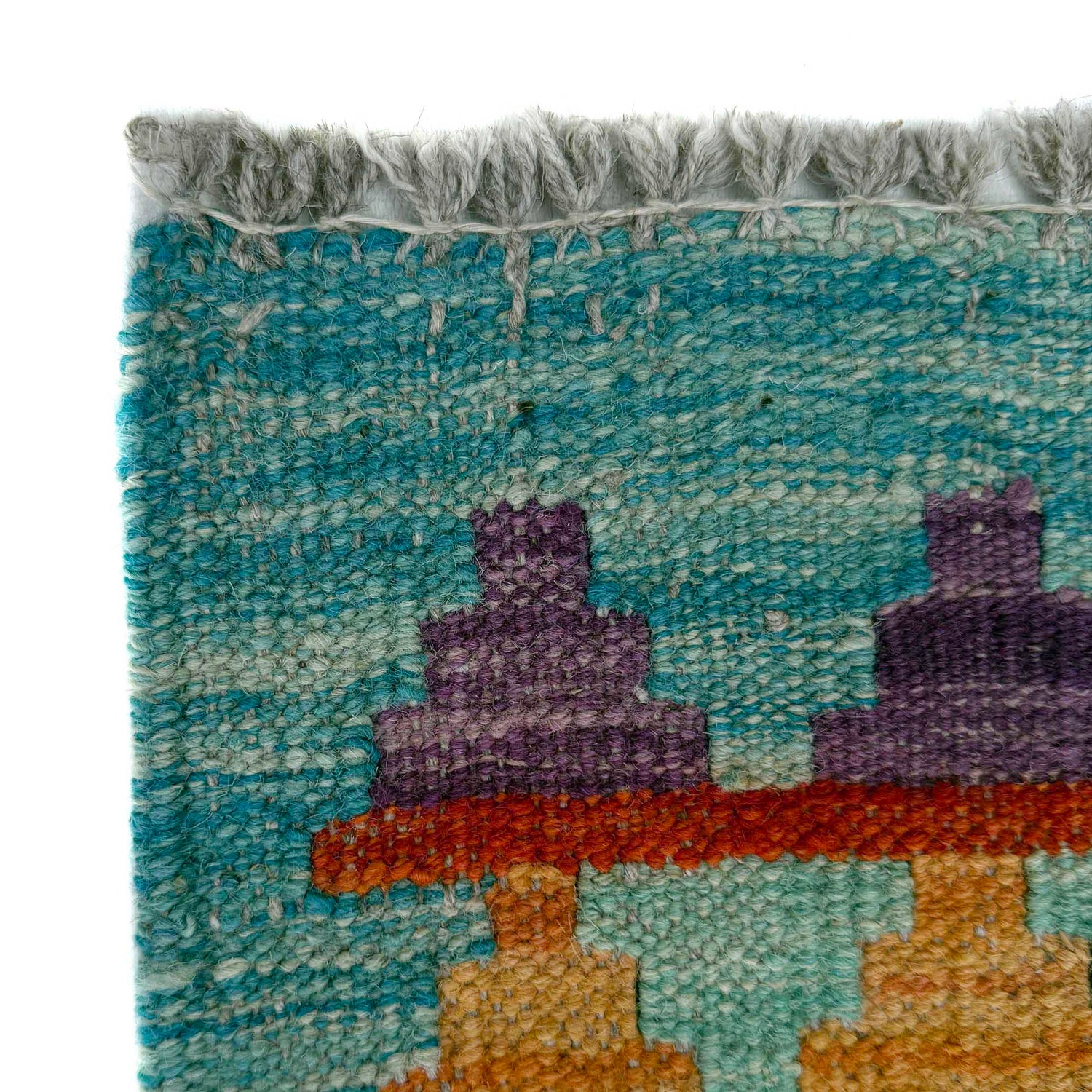 Handmade Multi Kilim Geometric 10' Runner