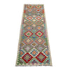 Handmade Multi Kilim Geometric 10' Runner