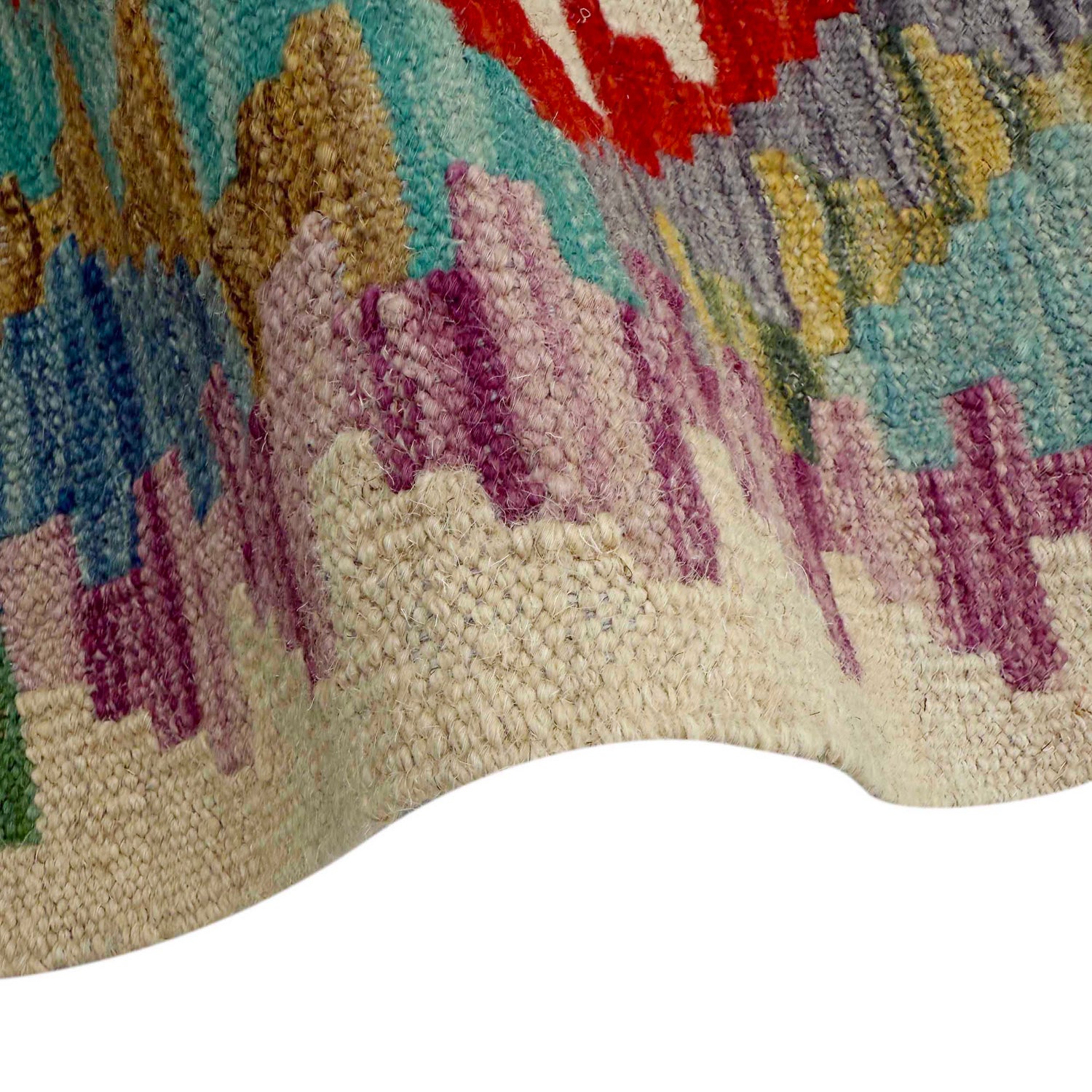 Handmade Multi Kilim Geometric 10' Runner