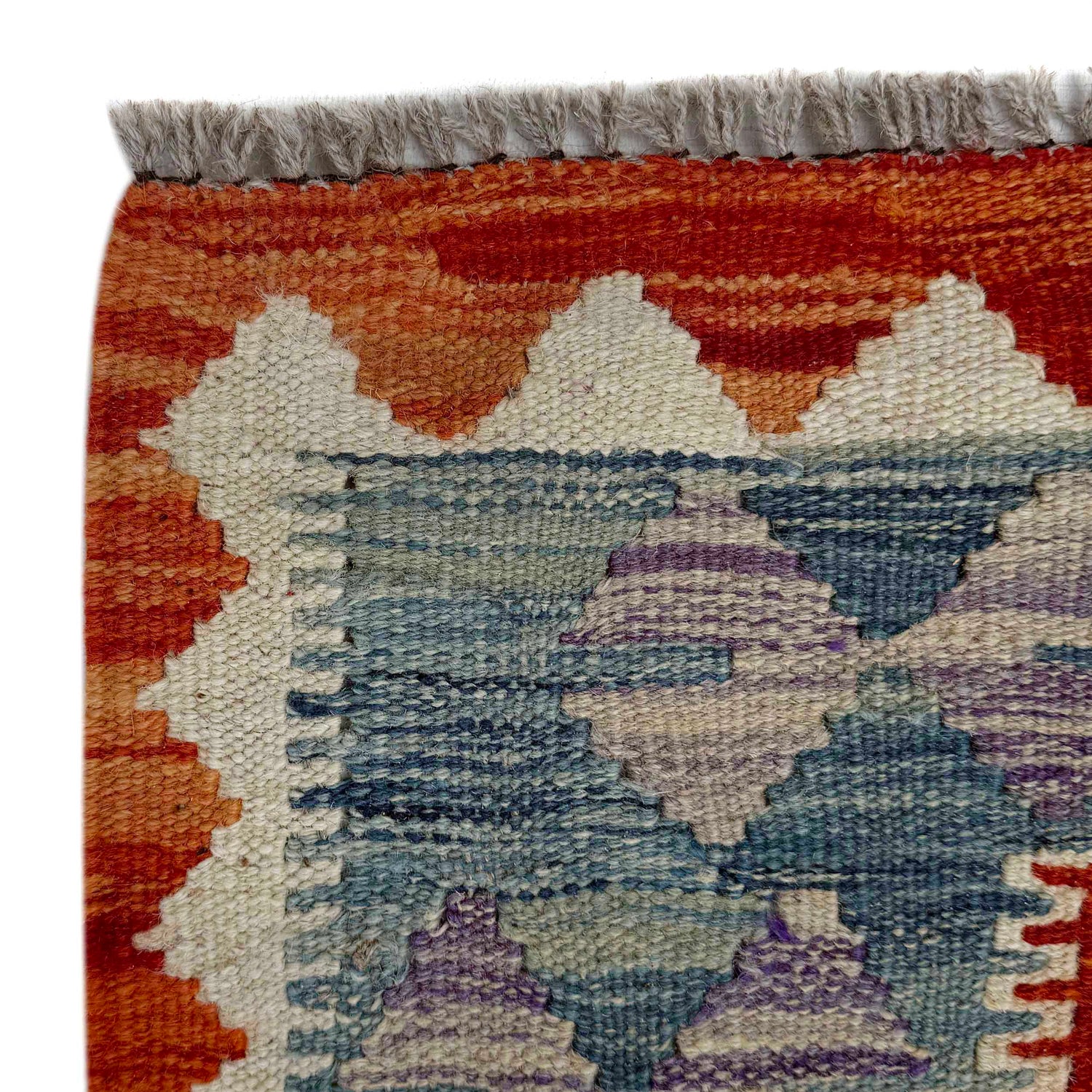 Handmade Multi Kilim Geometric 10' Runner