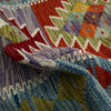 Handmade Multi Kilim Geometric 10' Runner