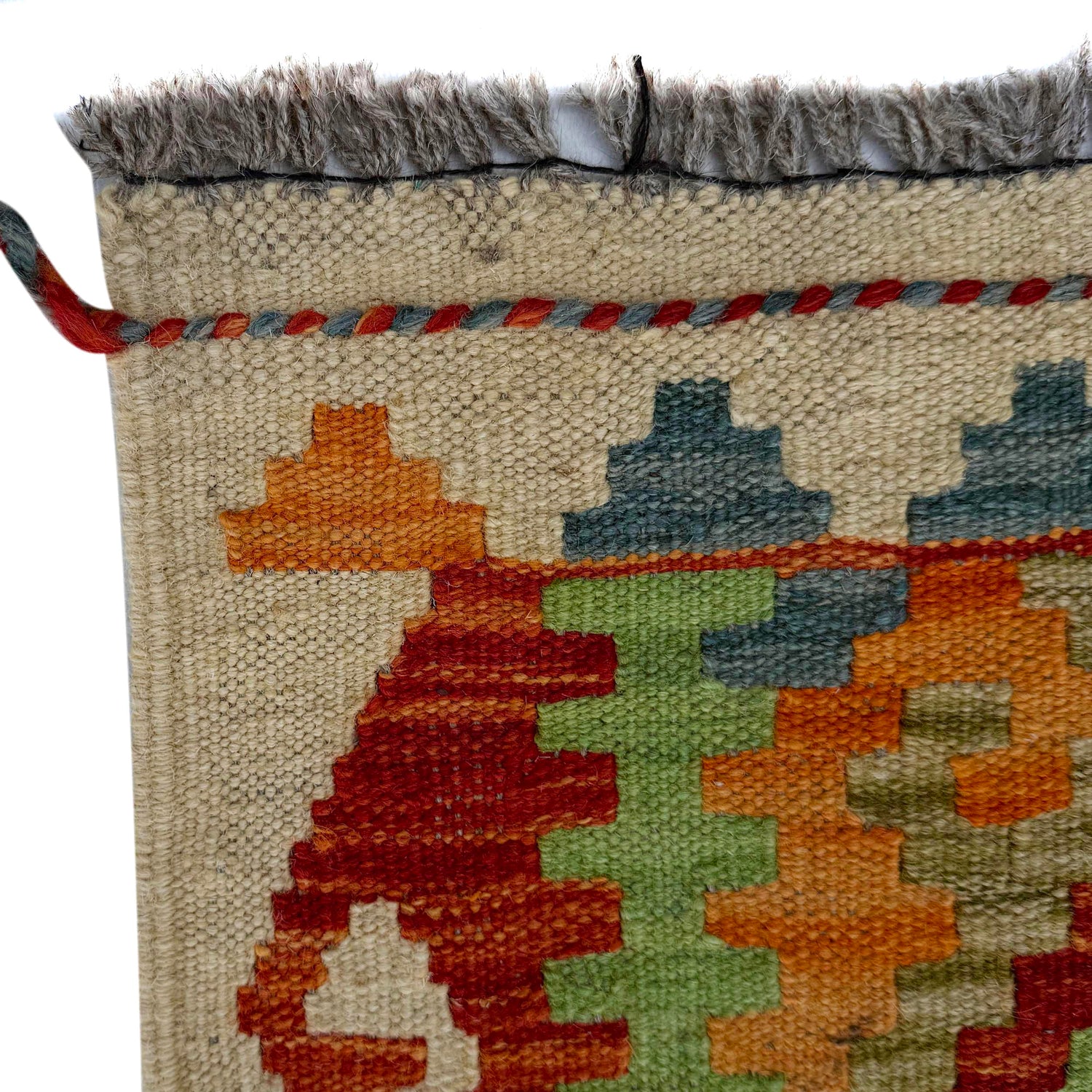 Handmade Multi Kilim Geometric 10' Runner
