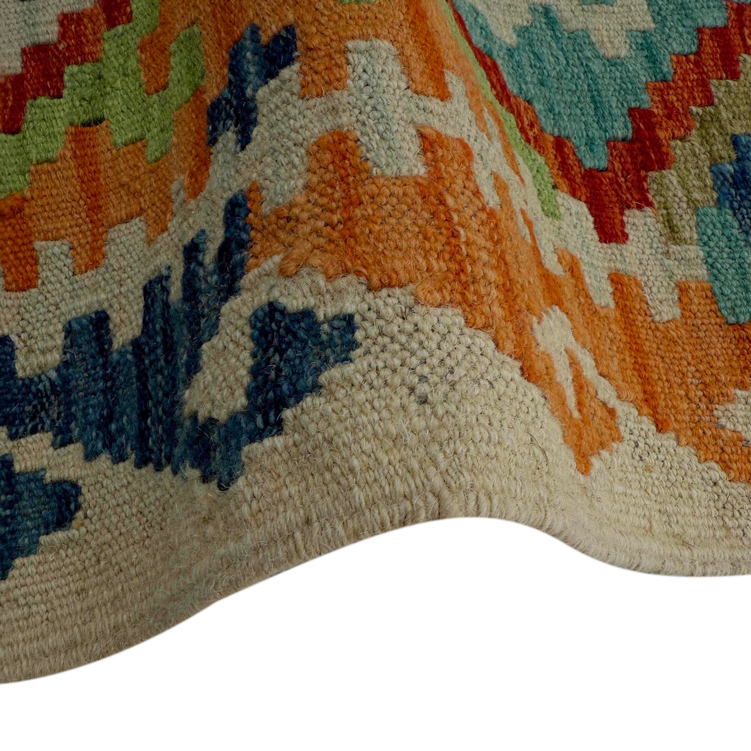 Handmade Multi Kilim Geometric 10' Runner