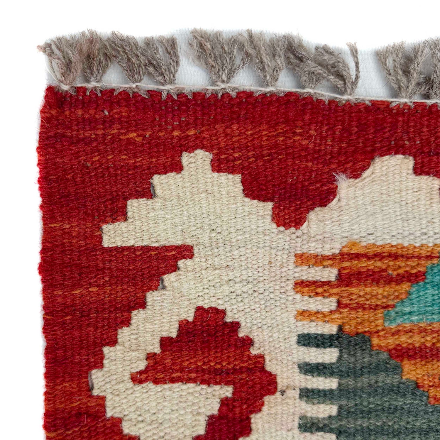 Handmade Multi Kilim Geometric 10' Runner