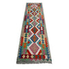 Handmade Multi Kilim Geometric 10' Runner
