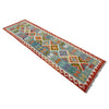 Handmade Multi Kilim Geometric 10' Runner