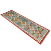 Handmade Multi Kilim Geometric 10' Runner