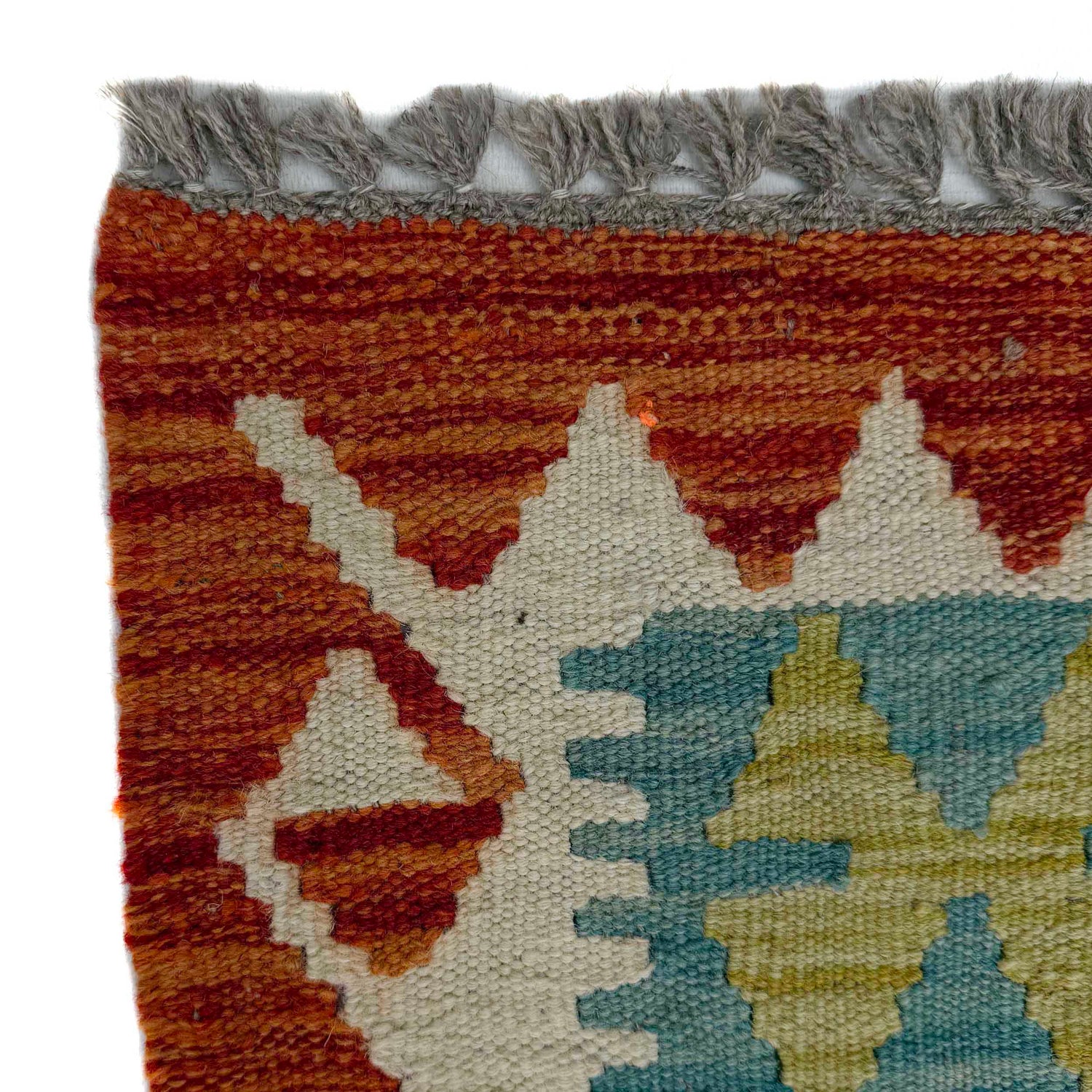 Handmade Multi Kilim Geometric 10' Runner