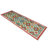 Handmade Multi Kilim Geometric 10' Runner