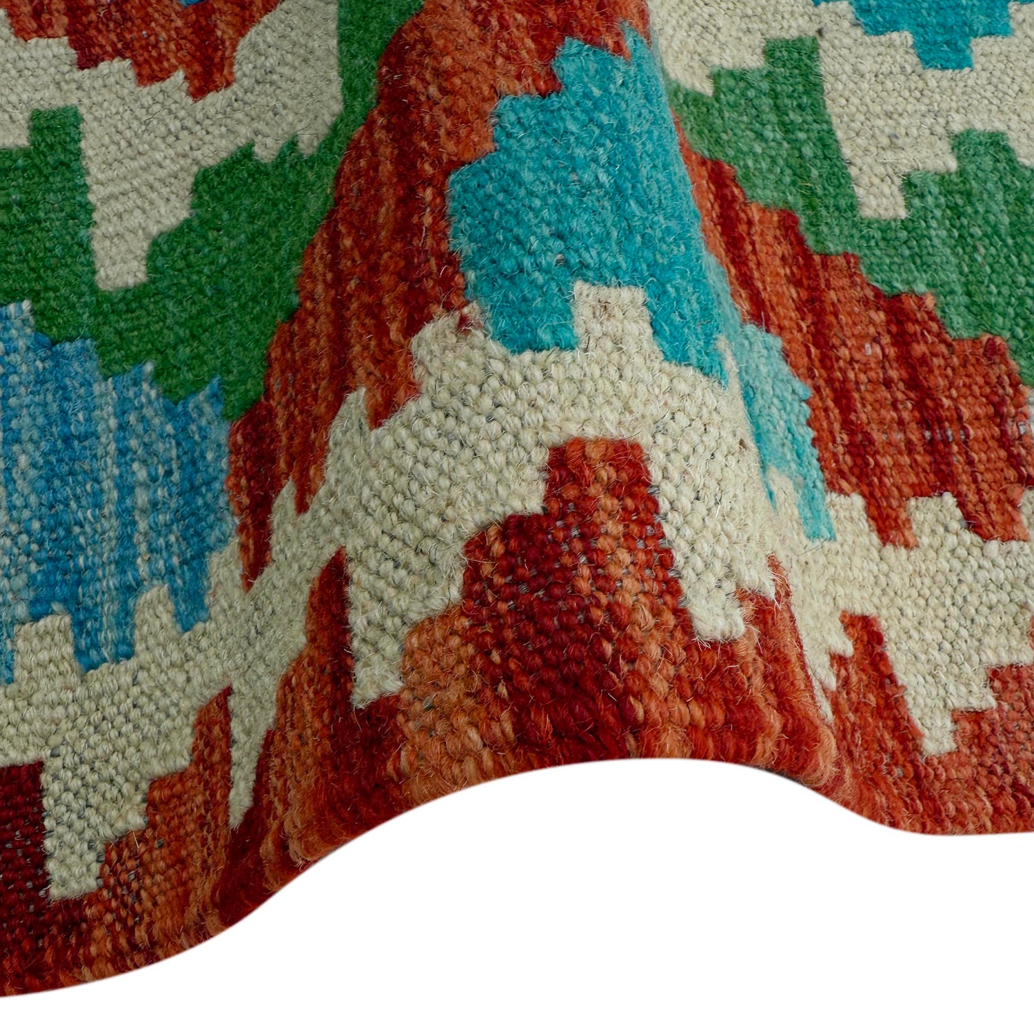 Handmade Multi Kilim Geometric 10' Runner