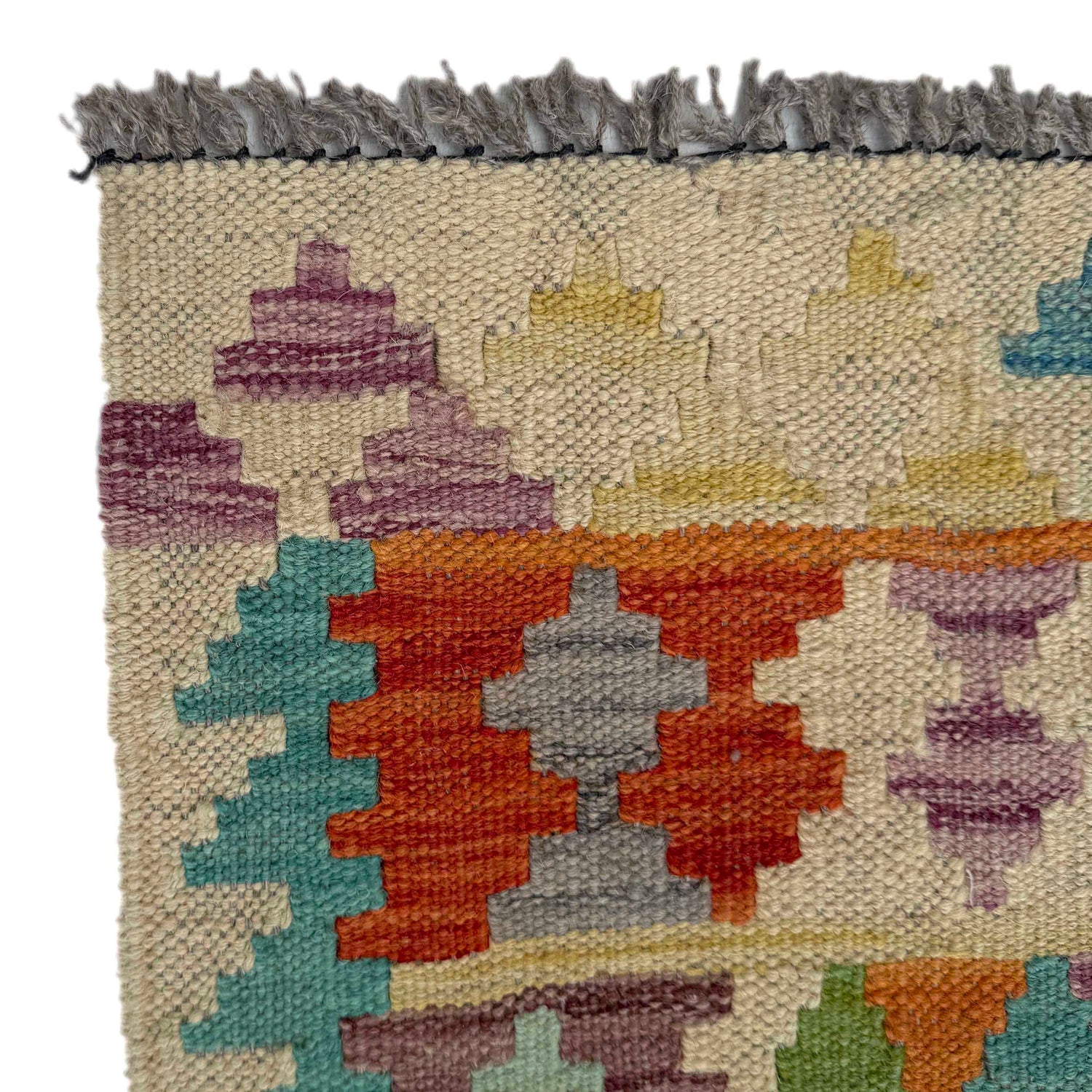 Handmade Multi Kilim Geometric 10' Runner