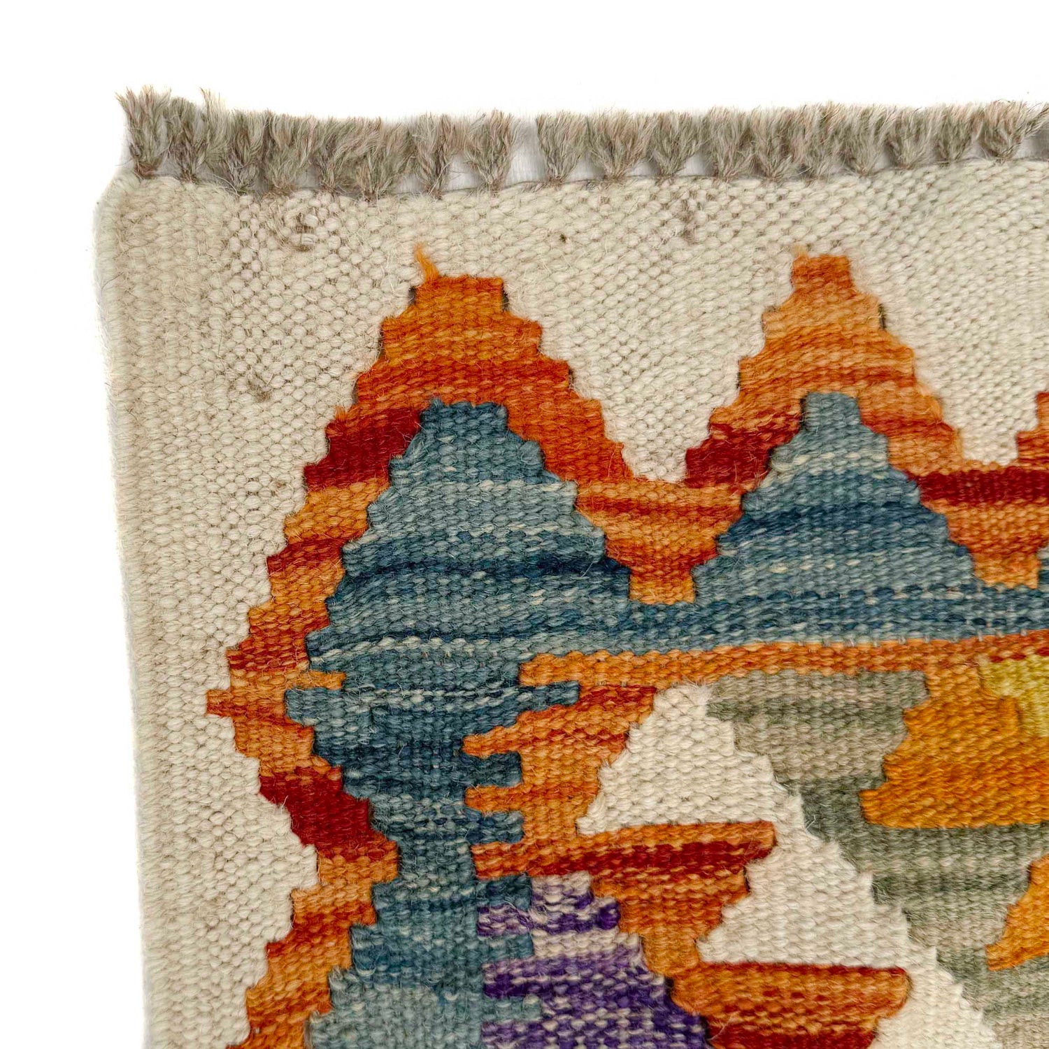 Handmade Multi Kilim Geometric 10' Runner