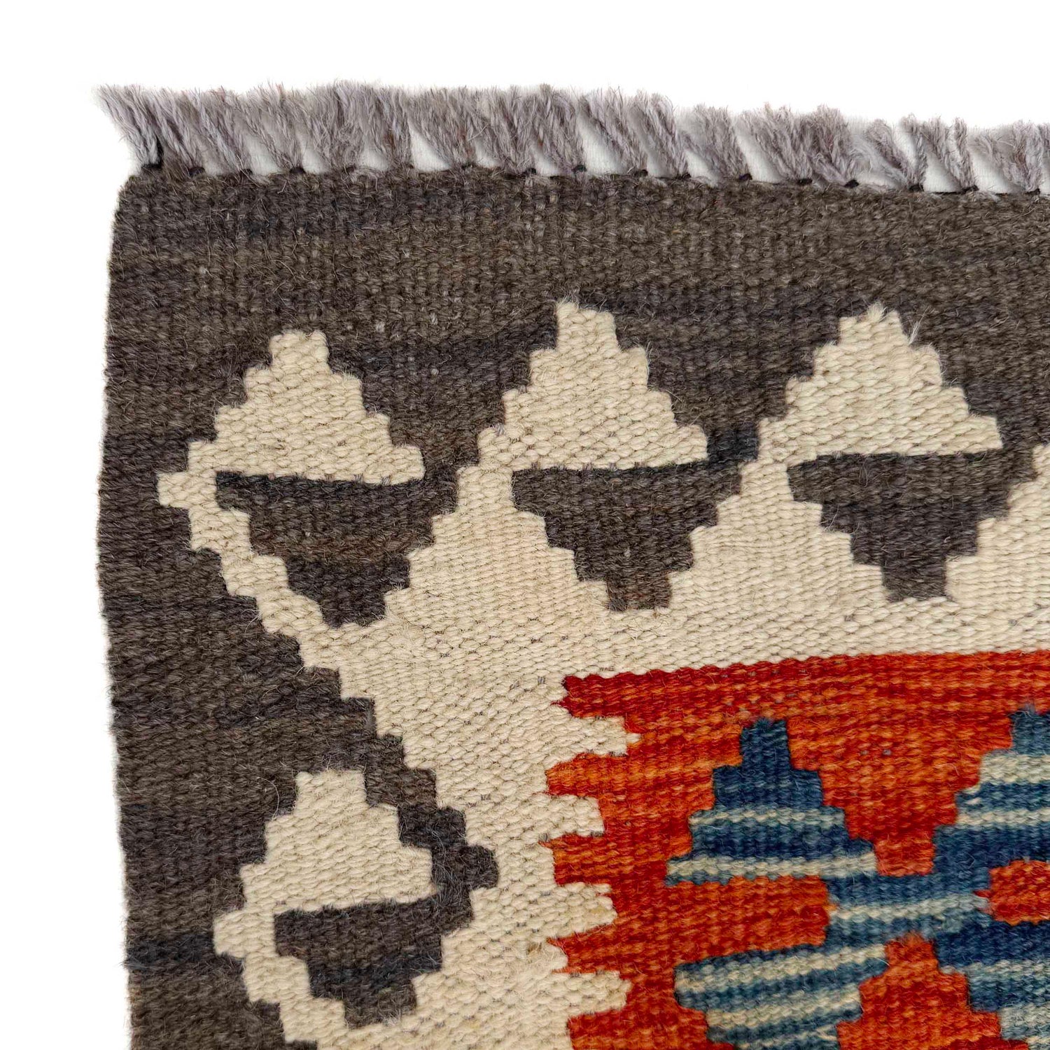 Handmade Multi Kilim Geometric 10' Runner