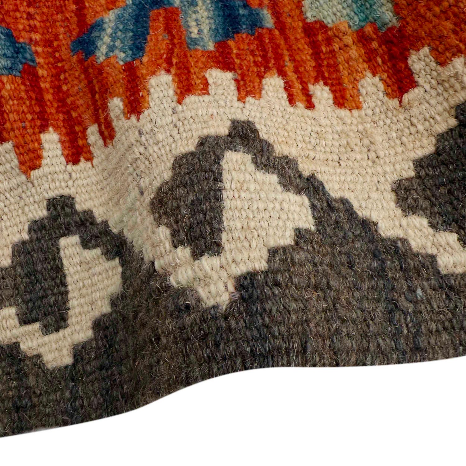 Handmade Multi Kilim Geometric 10' Runner