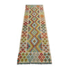 Handmade Multi Kilim Geometric 10' Runner