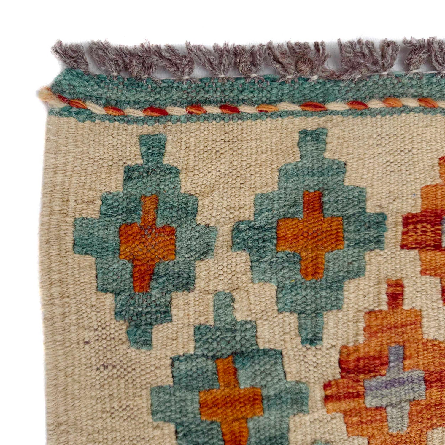 Handmade Multi Kilim Geometric 10' Runner