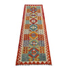 Handmade Multi Kilim Geometric 10' Runner