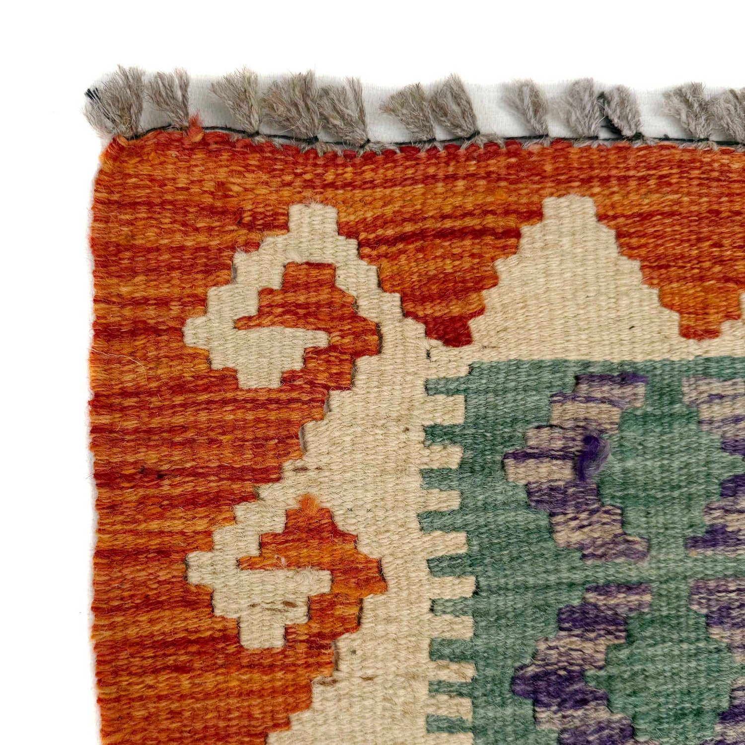 Handmade Multi Kilim Geometric 10' Runner