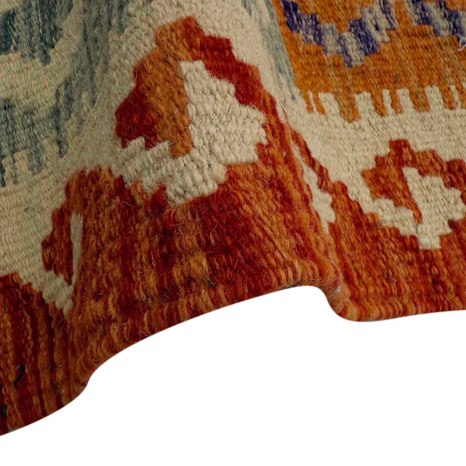 Handmade Multi Kilim Geometric 10' Runner