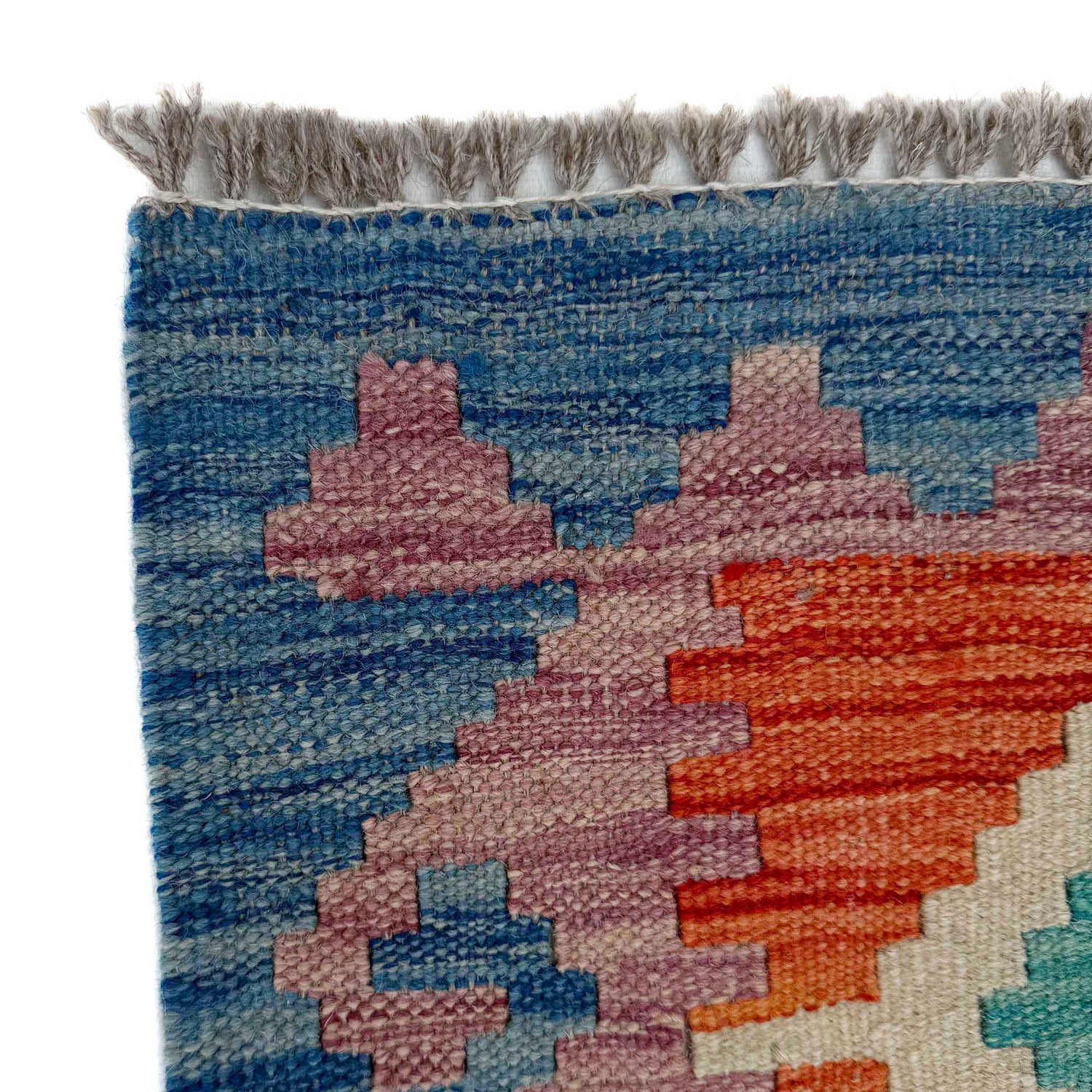 Handmade Multi Kilim Geometric 10' Runner