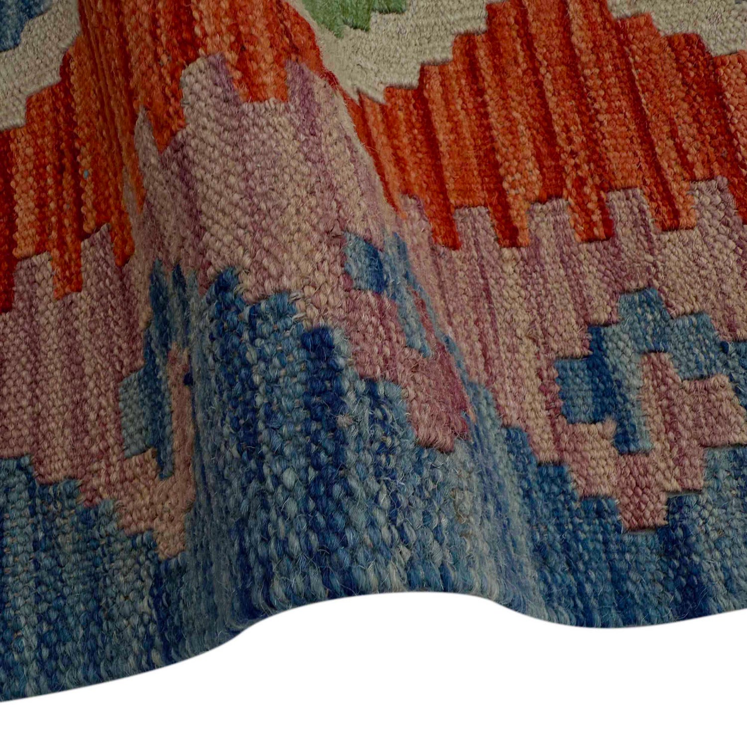 Handmade Multi Kilim Geometric 10' Runner