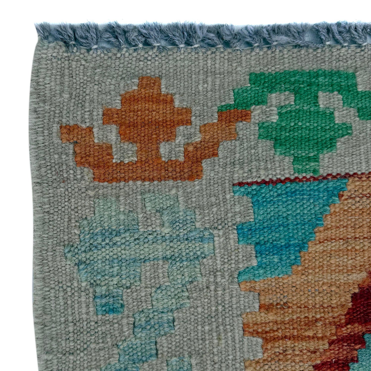 Handmade Multi Kilim Geometric 10' Runner