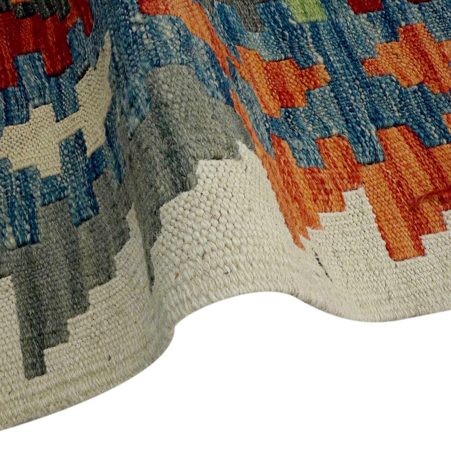 Handmade Multi Kilim Geometric 10' Runner