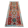 Handmade Multi Kilim Geometric 10' Runner