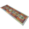 Handmade Multi Kilim Geometric 10' Runner