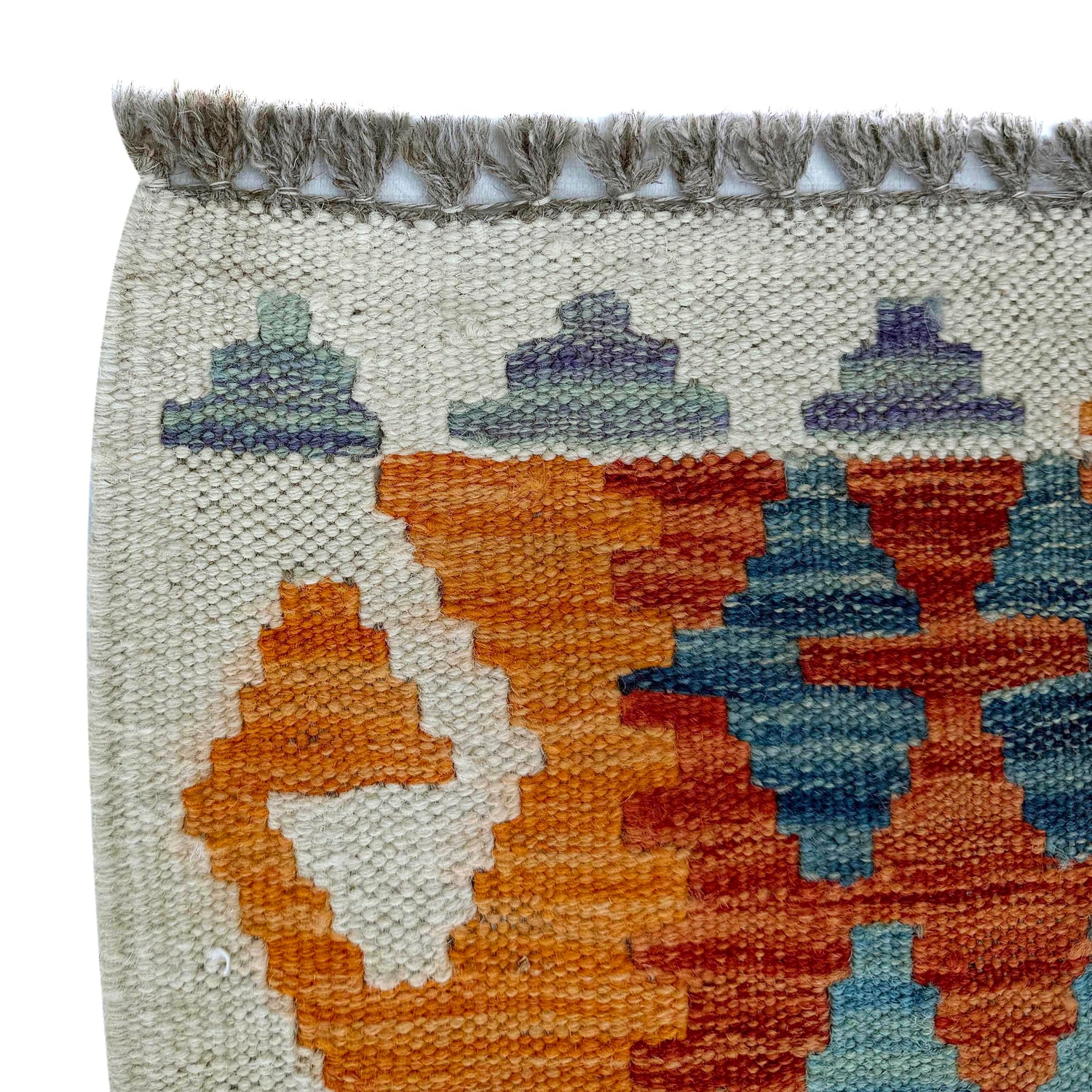 Handmade Multi Kilim Geometric 10' Runner