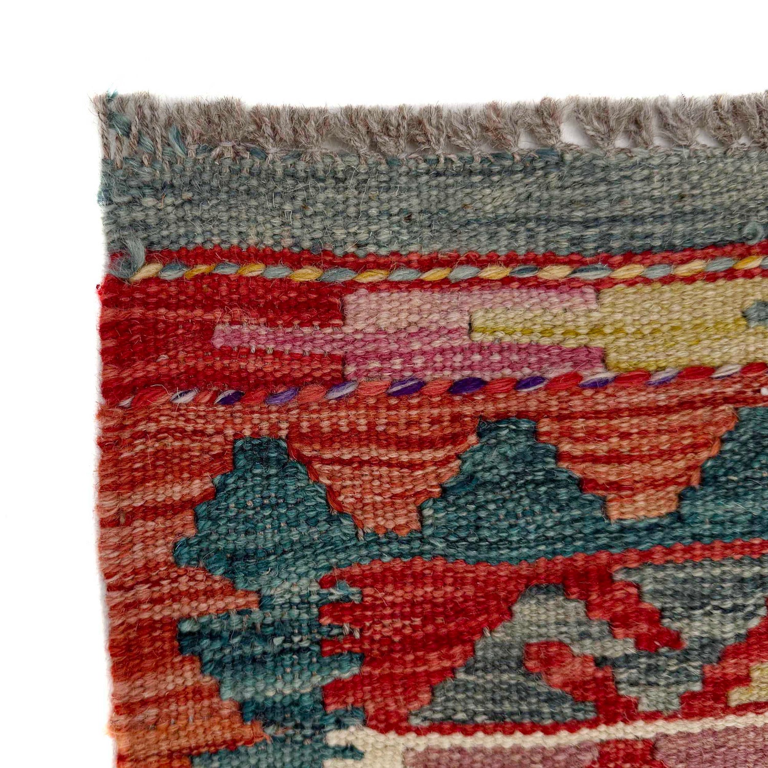 Handmade Multi Kilim Geometric 2x4 ft